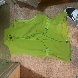 Lime Green Zip-Up Vest